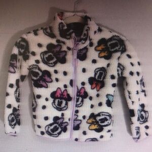 Cozy Fleece Jacket with Cartoon Print